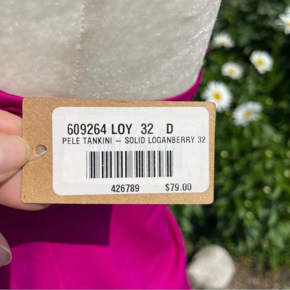 NWT Title Nine Pele Tankini Top Loganberry Sz 32D - Picture 7 of 10